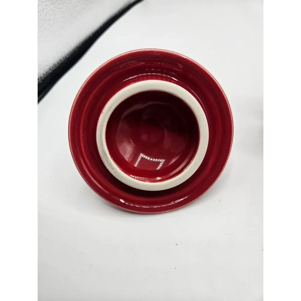 Fiesta Homer Laughlin Retired Small Teapot‎ Lid Scarlet Red 2 Cup